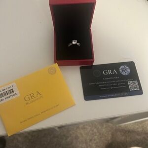 Gra Moissanite ring with adjustable band